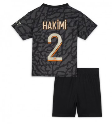 Maillot de foot Paris Saint-Germain Achraf Hakimi #2 Troisième enfant 2023-24 Manches Courte (+ pantalon court)